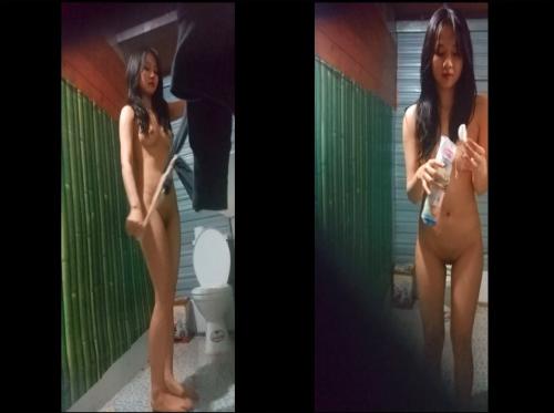 Filmando en secreto a una preciosa chica de buena figura cambiándose de ropa Full